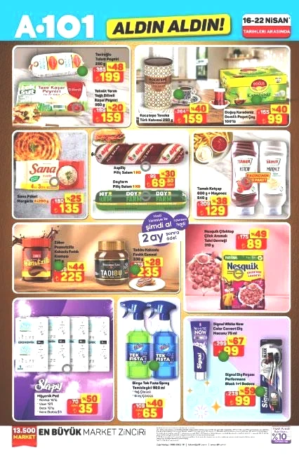 YARIN RAFLARDA A101 AKTÜEL 16 NİSAN PERŞEMBE HANGİ ÜRÜNLER İNDİRİMDE A101 Aldın Aldın katalog ürünleri: Elektrikli düdüklü tencere, Akıllı mutfak robotu, Yüksek basınçlı yıkama makinesi, Piyano...