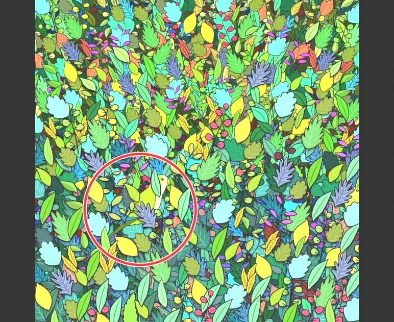 Sadece dâhiler görebilecek! Resimde saklı kuşu 5 saniyede bulmak için en az 130 IQ gerekiyor - Resim : 5