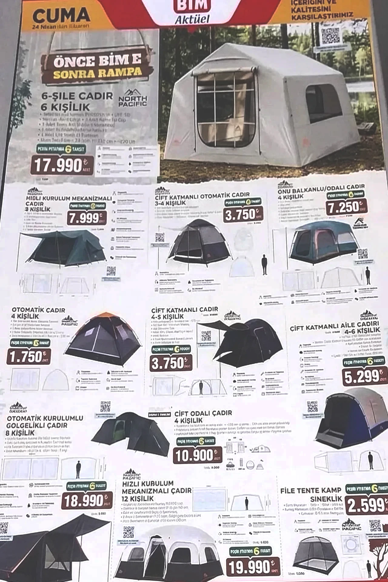 BİM 17-24 Nisan aktüel ürünler kataloğu 2026! Klima çeşitleri, çadır, kamp malzemeleri, termos, tencere geliyor