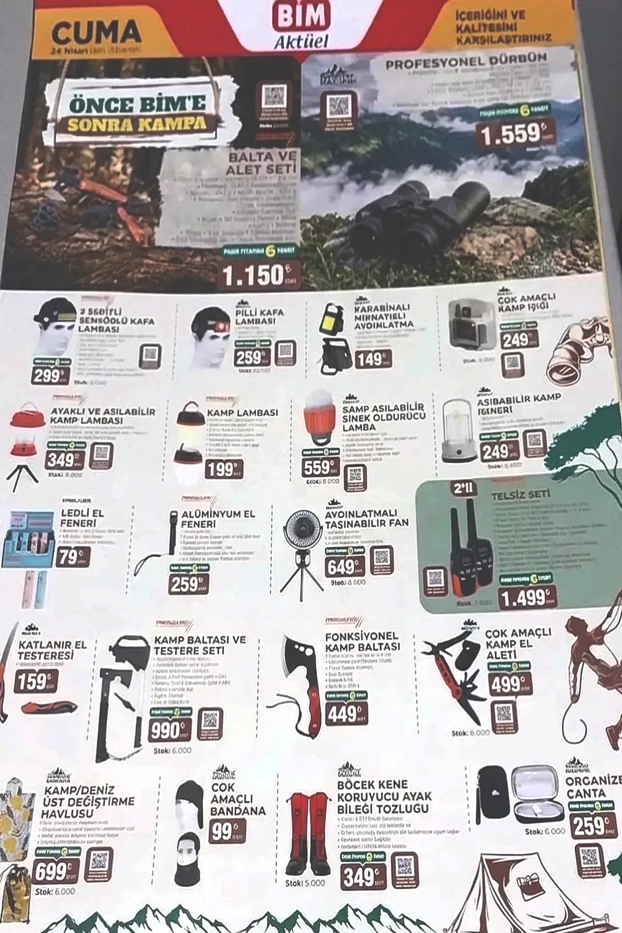 BİM 17-24 Nisan aktüel ürünler kataloğu 2026! Klima çeşitleri, çadır, kamp malzemeleri, termos, tencere geliyor