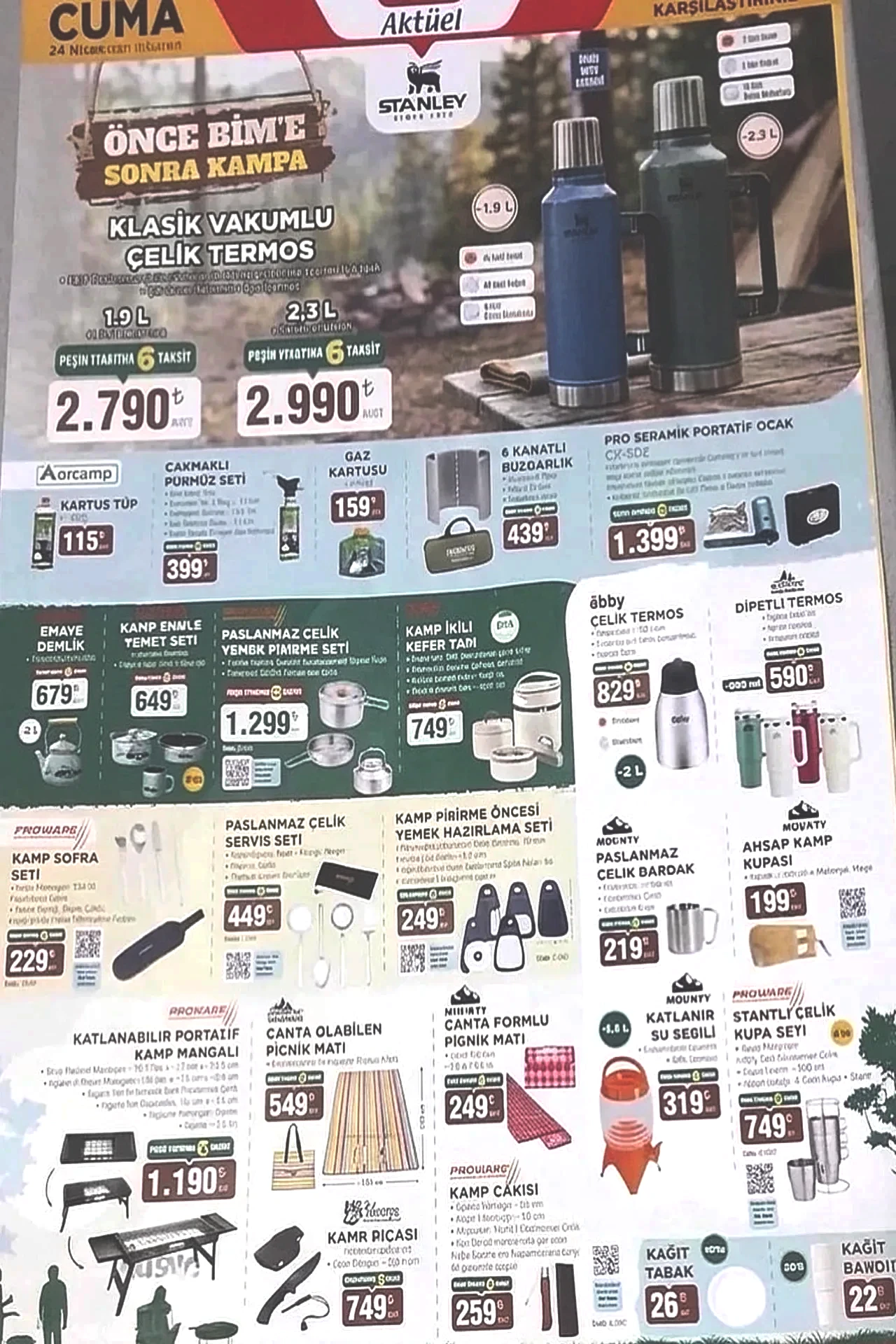 BİM 17-24 Nisan aktüel ürünler kataloğu 2026! Klima çeşitleri, çadır, kamp malzemeleri, termos, tencere geliyor