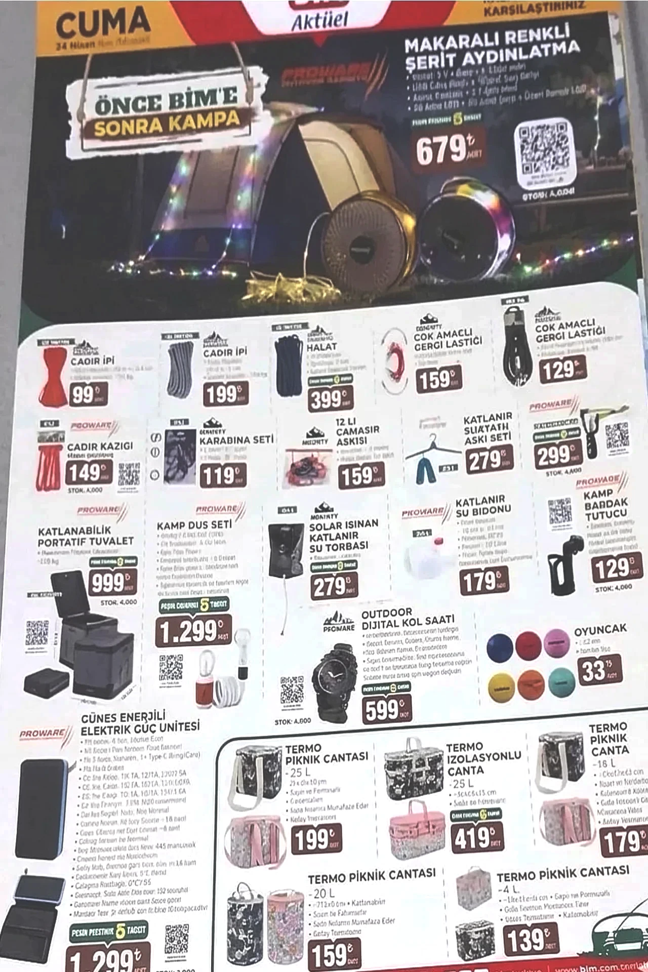 BİM 17-24 Nisan aktüel ürünler kataloğu 2026! Klima çeşitleri, çadır, kamp malzemeleri, termos, tencere geliyor
