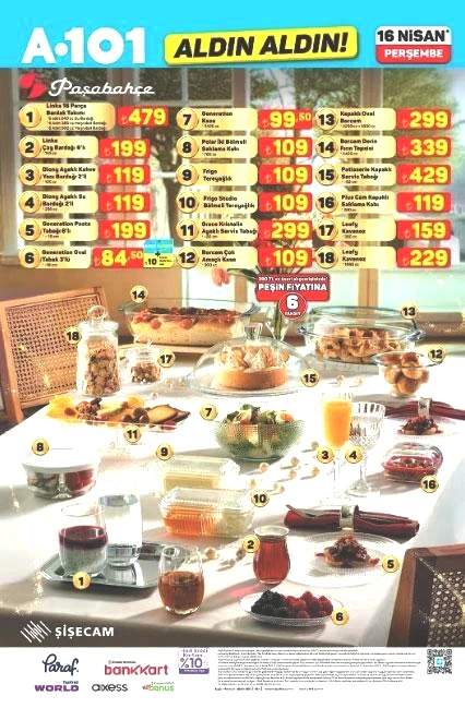A101 AKTÜEL KATALOG 16 NİSAN PERŞEMBE İNDİRİMLİ ÜRÜNLER
