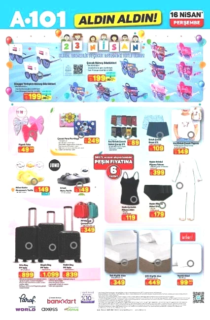 A101 AKTÜEL KATALOG 16 NİSAN PERŞEMBE İNDİRİMLİ ÜRÜNLER