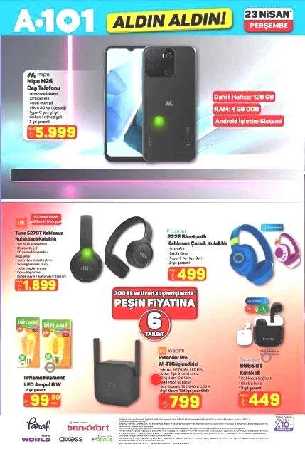 A101 YENİ KATALOG 23 NİSAN ALDIN ALDIN İNDİRİMLERİ A101 YENİ KATALOG ÜRÜNLERİ YAYINLANDI: Cam silme robotu, Gözleme sacı, Bisiklet, Trambolin, Sinek öldürücü, Oyuncu koltuğu...