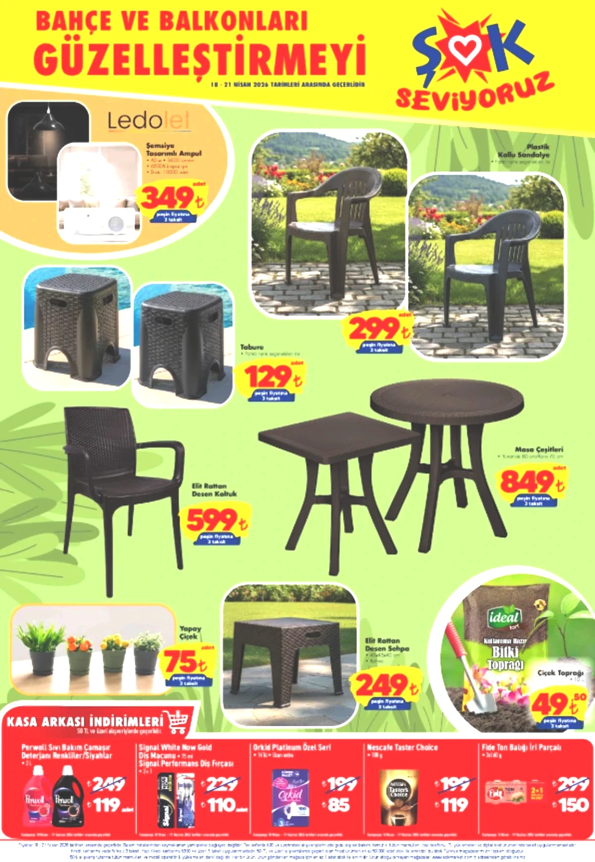 ŞOK a bahçe ve elektronik ürünler geliyor! 18 Nisan 2026 ŞOK aktüel katalog yayınlandı! 2