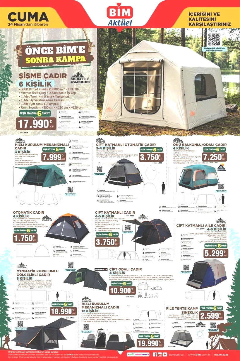 BİM 21-22-24 Nisan 2026 Aktüel Ürünler Kataloğu Klima, Otomatik Çadır, Damacanalı Sebil Geliyor - Resim : 5